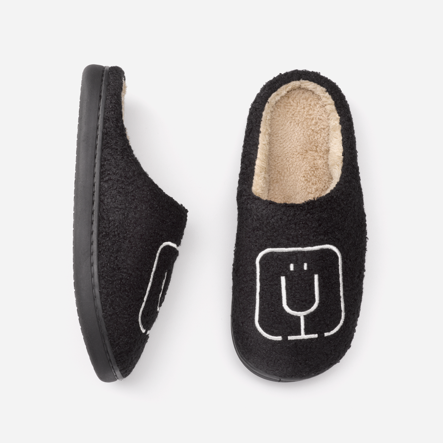 brumate-fuzzy-slippers-black-e7 apparel-slippers-above.png